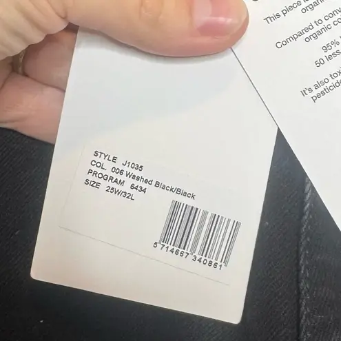 Ganni NWT Magny Jeans Black High Rise Wide Leg Size 25