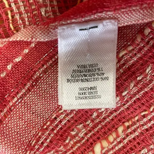 Route 66 Pink, yellow & silver stripes scarf