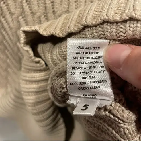 Adrienne Vittadini Beautiful Vintage 90’s-Y2K tan silk cable knit sweater luxe