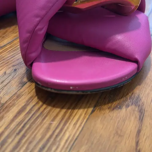 JW Anderson Chain Leather Sandal in fuchsia Barbie pink size 36.5 leather gold