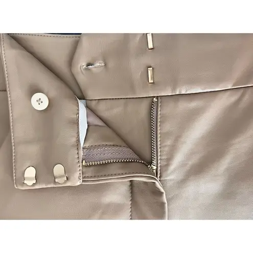 Veronica Beard Cormac Crop Faux Leather Pants High Rise 8 Buttery Soft Office