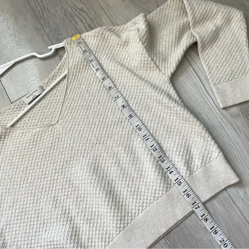 Babaton Lita Sweater cashmere cotton vneck crop womens Cream small contemporary