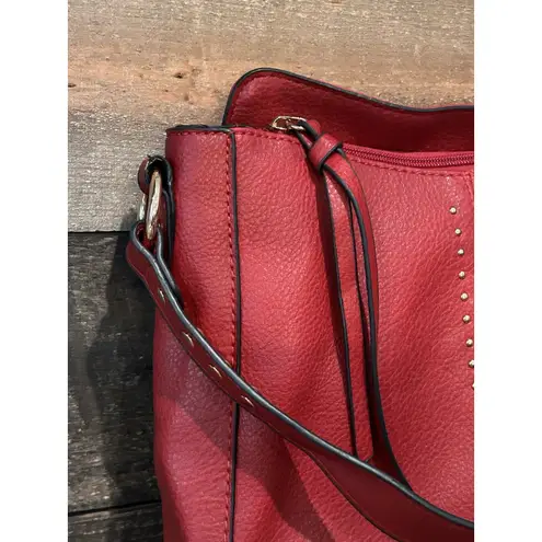 Montana West Select Vegan PU Leather Purse Bag Red w/ Gold Hardware Lightly Used