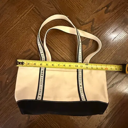 Baggu  X Sandy Liange cream and Black Canvas Tote Bag