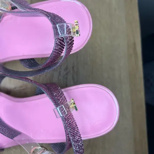 She Is Cheval “Did My Heart Love, ‘Til Now?” Limited Edition Sparkle Pink Wedge Size 10