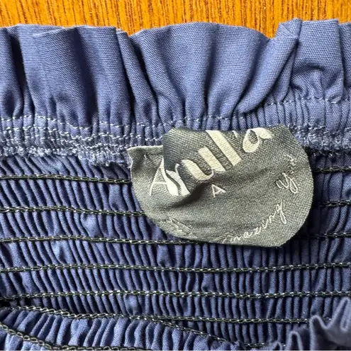 NEW Arula Laine Babydoll Dress Short Puff Sleeve Mini Denim Blue Amazing 1X