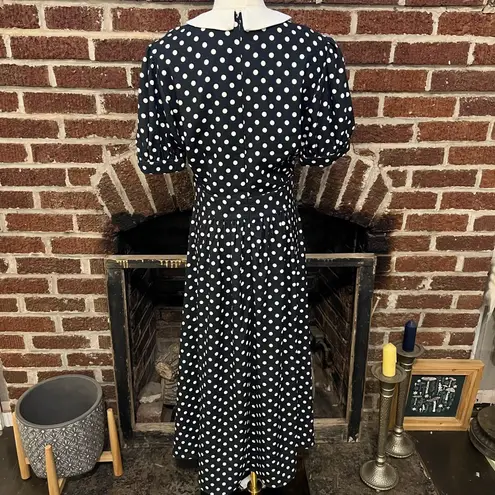 NWT Alexia Admor Polka Dot Black and White Dress Size 8