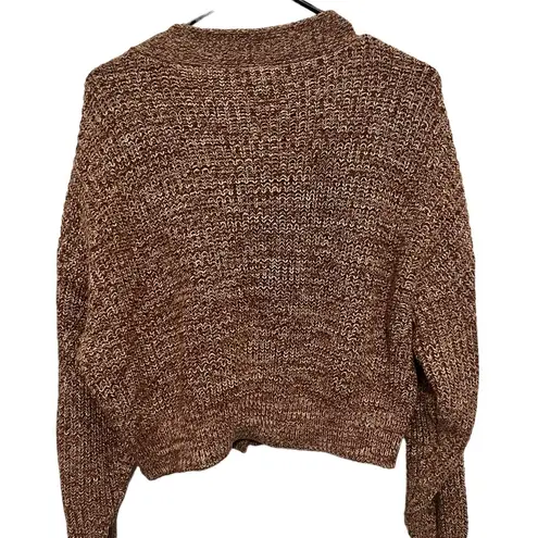 Nine West Cara Santana X  
Cropped Marled Cardigan brown
boho size large