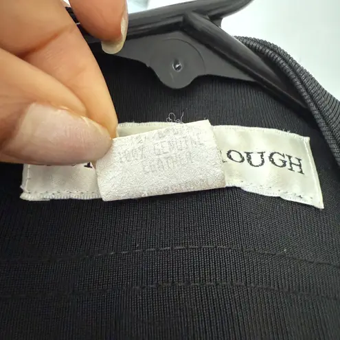 VTG John Murrough sz S Black Leather Trim Beaded Punk Festival Cropped Jacket