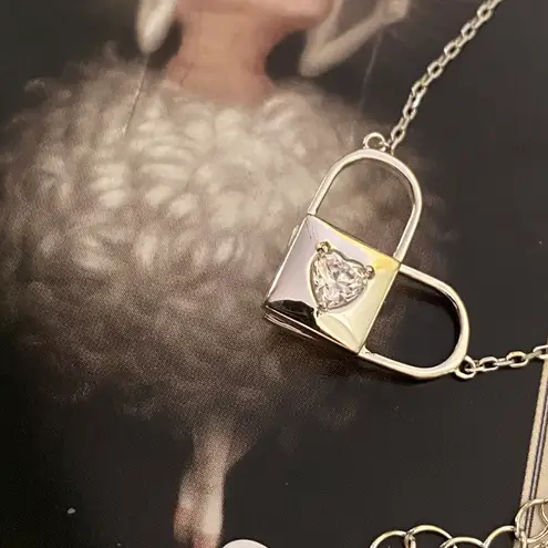 Sterling Silver 6 Way Change Love Heart Double Side Australian Crystal Necklace