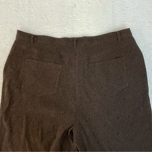 Vintage Norton Studio Brown Jacquard Pants Plus Size 18 Gorgeous Chocolate Brown