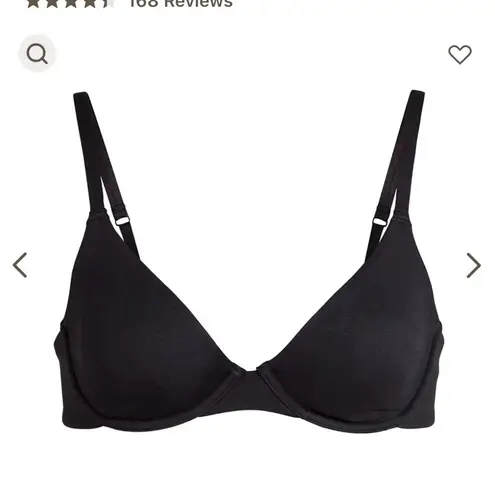 SKIMS  Cotton Jersey‎ Mesh Lining Underwire Bra Soot Size 36DD
