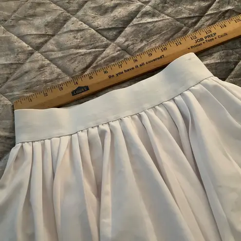 White Pleated Tennis Skirt With Built