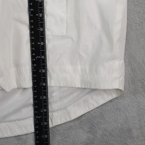 Tommy Hilfiger  Windbreaker Jacket Womens Large Long White Spellout