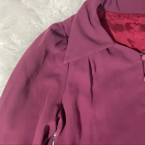 Burgundy holidays classy party cocktail long sleeves dress Red Size undefined