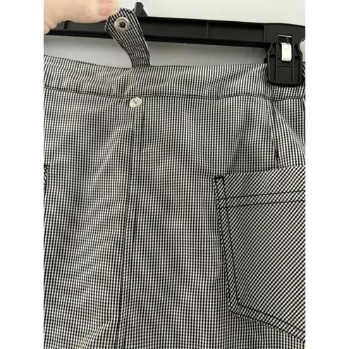 IBKUL Skirt Size 6 Black White Gingham Pleated Skort Golf Tennis Pickleball