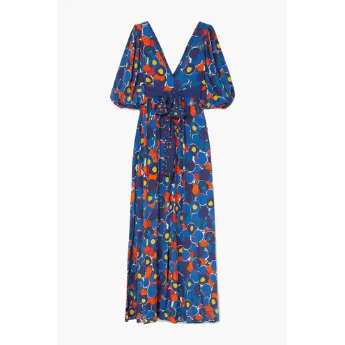 STAUD Affogato printed crepe de chine maxi dress size 4 / small