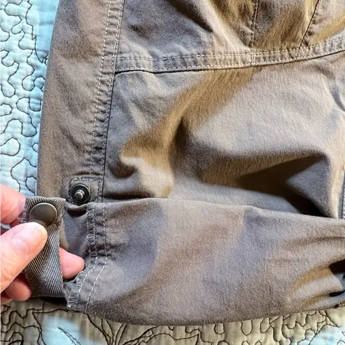 Kuhl Legendary Women’s Tan Roll-Up Snap Cargo Hiking Outdoor Pants – Size 14🧡