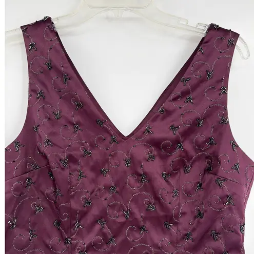 NY & CO Beaded Y2K Womens Top Sz Large Holiday Glam Purple Sequin NWT Whimsigoth