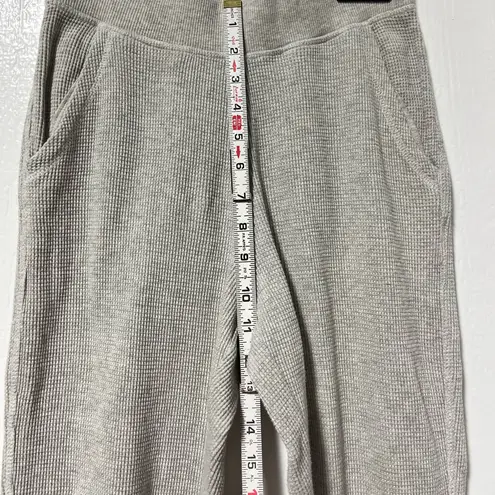 Pact Organic Cotton gray waffle knit joggers with pockets size XS