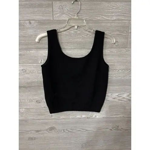 St. John Basics Black Knit Sweater Top Tank Size Medium M