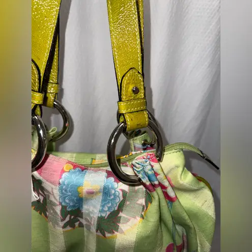 New Y2K Olivier Strelli Green Blue Multicolor Women’s Floral Bag Purse Deadstock