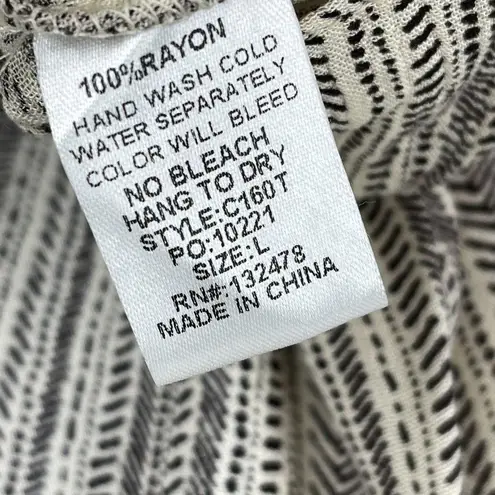 Glam Striped Print Ruffle High Neck Balloon Long Sleeve Open Back Blouse Top