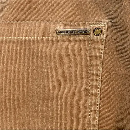 MICHAEL Michael Kors Sz 12 Brown Tan Straight Leg Corduroy Pants Cords