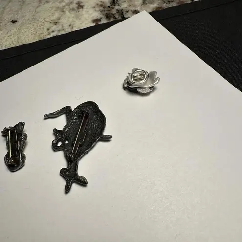 Animals Lot Of 3 Brooch Pin / Tack Lapel Pin