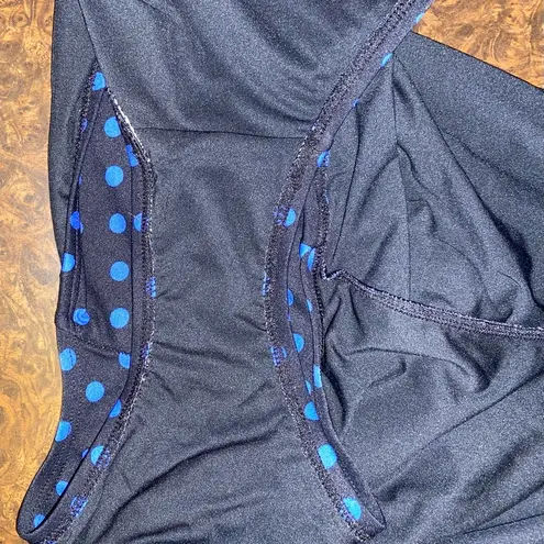 DKNY  black & blue polka dot swim - size 8