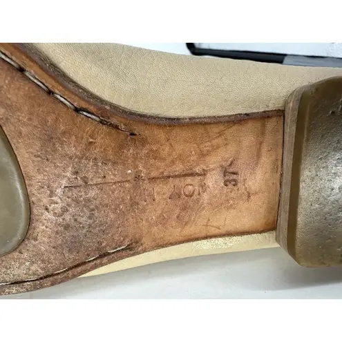 Vintage Joy Harper Women's Leather German Loafers Neutral Beige Size 37 US 6 Tan