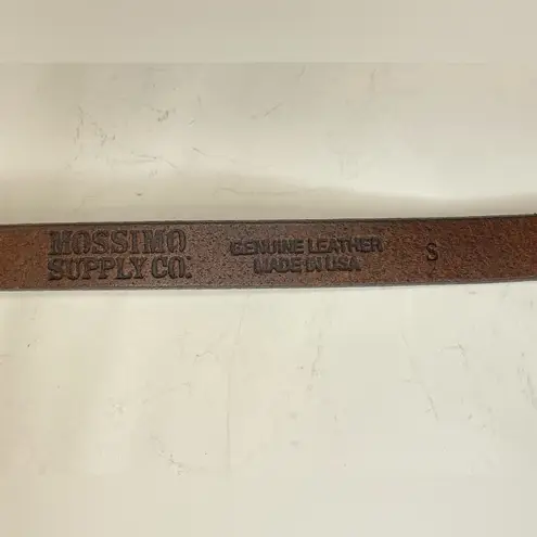 Mossimo Supply Co. Women’s Dark Brown Leather Belt Ornate Silver Buckle Size S