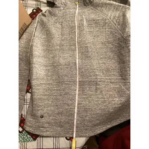 Lululemon City Bound Hoodie Jacket Size 8 Heathered Space Dyed Medium Grey