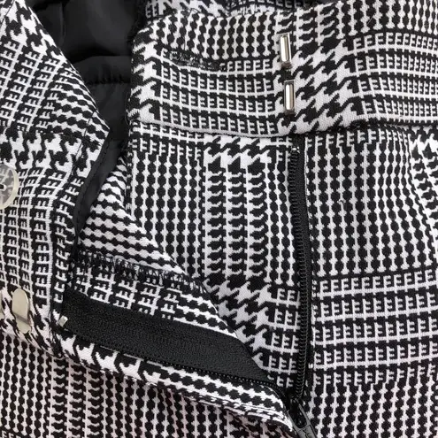 New York And Company Women’s Pants Black White Houndstooth 16P