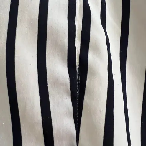 Black and White Pinstripe Satin Blazer Size Small