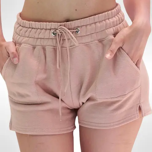 Comfy And Ready Terry Shorts In Blush Size Small