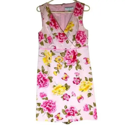 Real Clothes size 8 pink floral sleeveless dress Yellow
