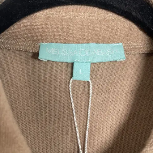 MELISSA ODABASH Cheryl Playsuit Romper Large Almond Beige Brown NEW Lounge Swim