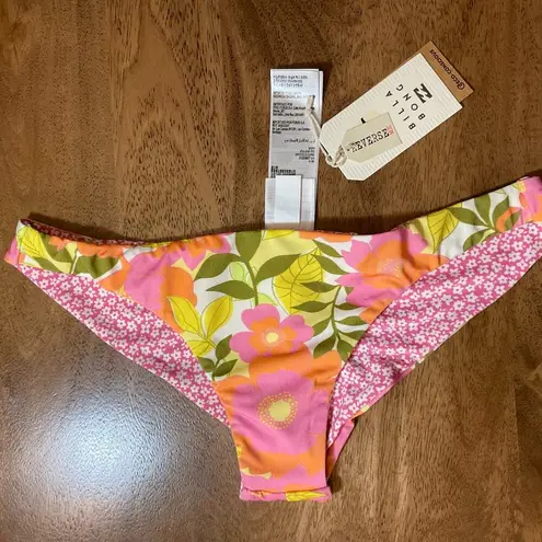 Billabong  Womens Bikini Bottoms NWT Size Medium 10 Multi Color Floral Reversable