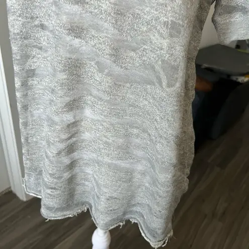 IRO Gray Short Sleeve Tee with Textured Look