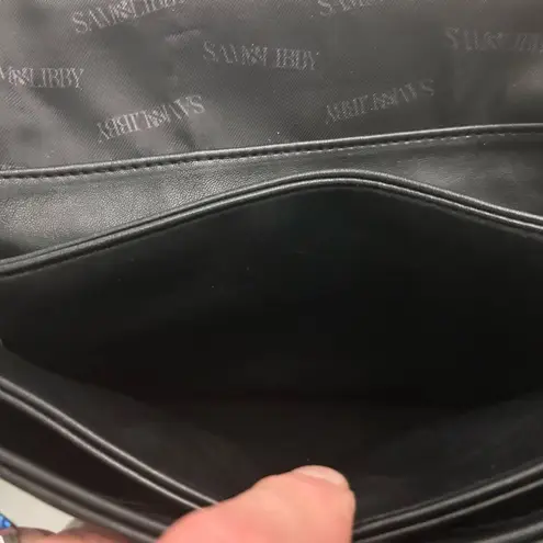 Sam & Libby Purse Sleek Black Crossbody Bag with Chain Strap--very clean