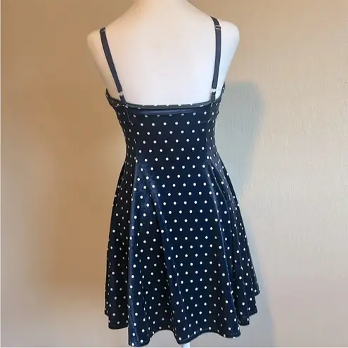 Blackmilk NWOT Midnight Blue Velvet Polka Dot Punk Mini Dress Size XXL 2XL