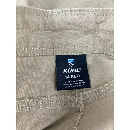 Kuhl * Pant Womens 14 Khaki Hiking Camping Outdoor Gorpcore Roll Tab Convertible