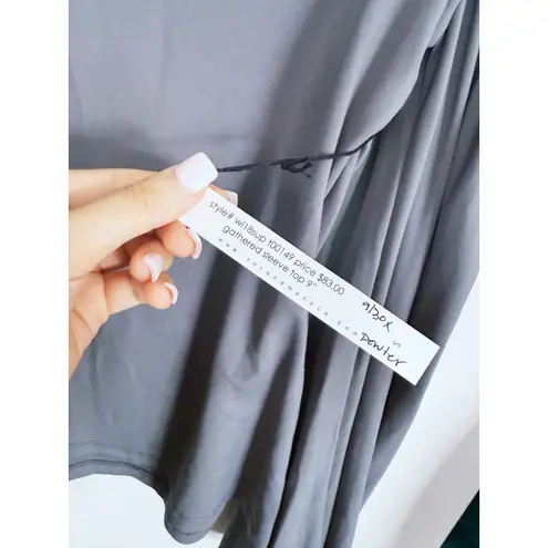 Susana Monaco NWT Flare Sleeve Cold Shoulder Top Small Pewter Gray Fall Dressy