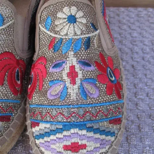 Johnny Was Nepentha Embroidered Espadrilles Shoes
