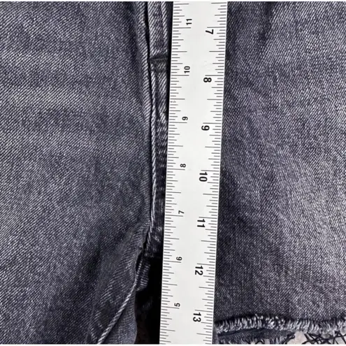 Denim Forum Aritzia black The Yoko Mid thigh short size 28 raw hem high rise