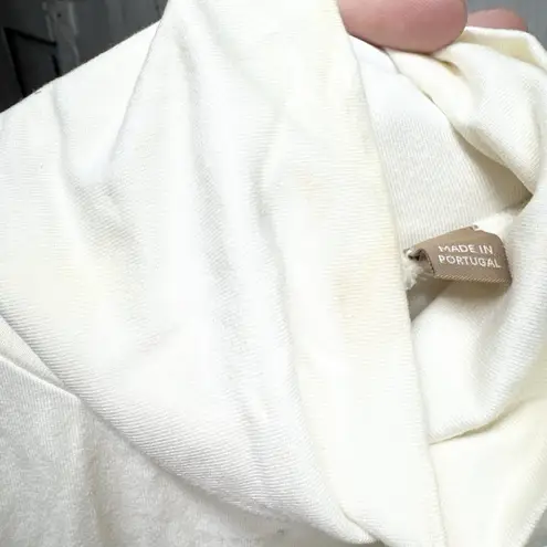 Boss Shirt Women Size XS Cream Sleeveless Turtleneck Blouse Streetwear Casual