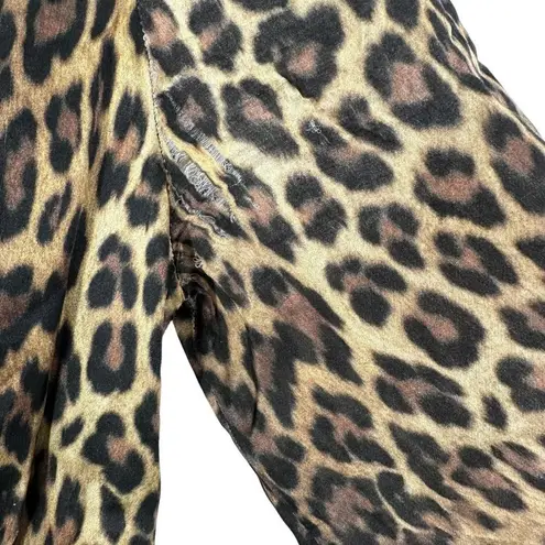 The Kooples Brown and Black Leopard Print Silk Robe Dress Size 3/Large AS IS