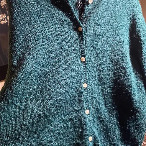 Classic Green Button Down Cardigan Size undefined