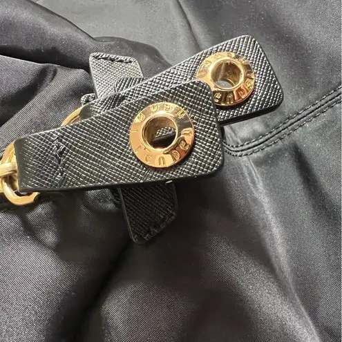 Henri Bendel Jetsetter Style Nylon Satchel – Saffiano Trim, Expandable Sides